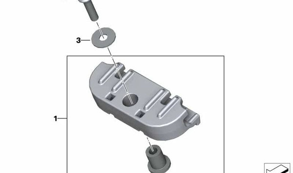 Soporte de unidad de control OEM 13617706208 para BMW Motorrad F 700 GS, F 650 GS, F 800 GS, F 800 GS Adventure. Compatible con modelos FK70, FK72, FK75. Original BMW Motorrad.