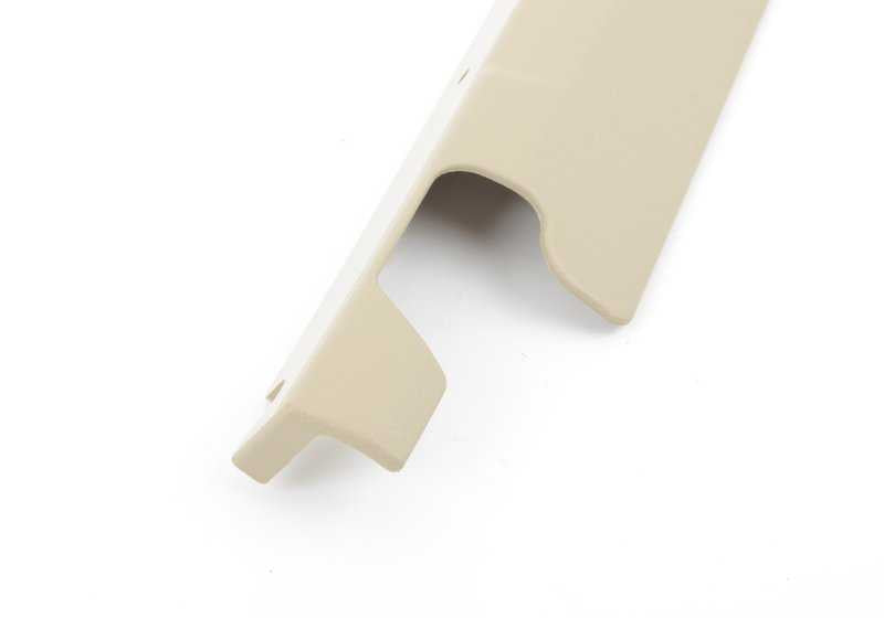 Right outer cover OEM 52101912384 for BMW E28 and E23. Original BMW piece. Ideal to protect front seat mechanisms, pearl beige color.