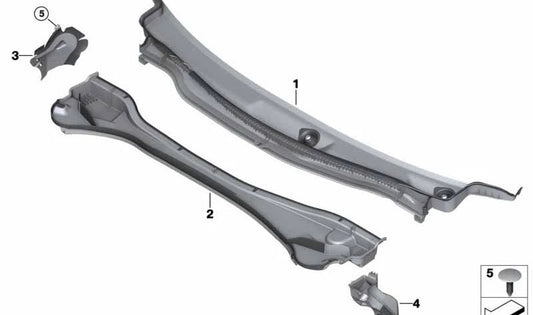 Cubierta protectora del parabrisas (parte 1) OEM 51717380468 para BMW F52. Original BMW.