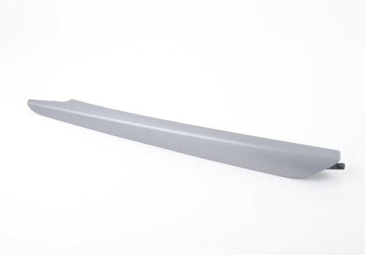 Panel protector aluminio consola central derecha OEM 51168058572 para BMW X5 (F15), X6 (F16). Original BMW.