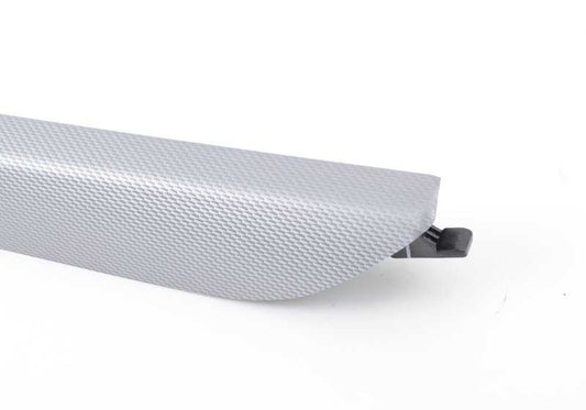 Panel protector aluminio consola central derecha OEM 51168058572 para BMW X5 (F15), X6 (F16). Original BMW.