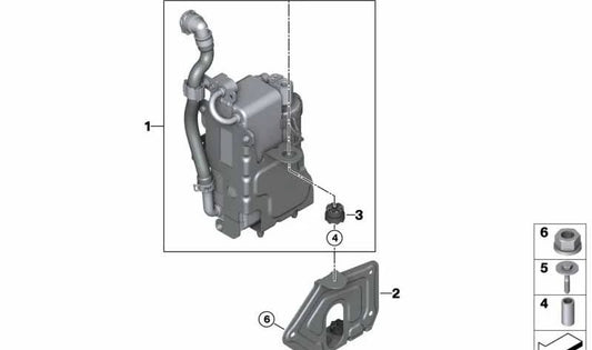 Condenseur d'air avec sécheuse pour BMW G05, G18, G06, G07 (OEM 64536847989). BMW d'origine