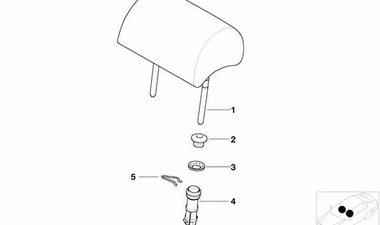 Cubierta gris para asiento delantero OEM 52108192443 para BMW Serie 5 E39, Serie 7 E38, X5 E53... y más. Original BMW.