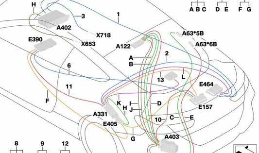 Módulo de reparación cables antena OEM 61118702358 para BMW G14 (840d, 840i) y F91/F92 M8 Competition. Compatible con modelos de 2018 a 2026. Original BMW.