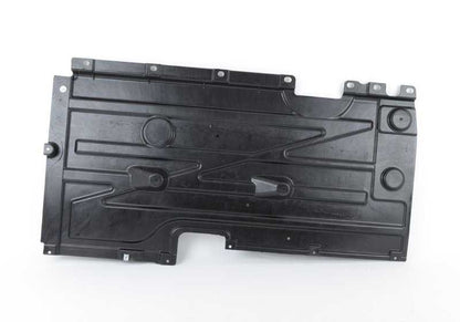Protector inferior bajo motor izquierdo OEM 51757213671 para BMW F25, F26. Original BMW.