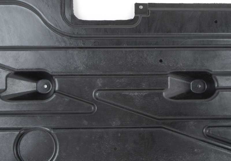 Protector inferior bajo motor izquierdo OEM 51757213671 para BMW F25, F26. Original BMW.