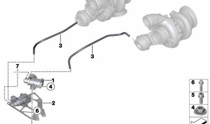 Válvula de control de presión OEM 11747626351 para BMW E82, E88, F20, F21, F22, E90, E91, E92, E93, F30, F31, F34, F32, F33, F36, F07, F10, F11, F06, F12, F13, F01, F02, E84, F25, F26, E70, F15, F85, E71, F16, F86, E89. Original BMW.