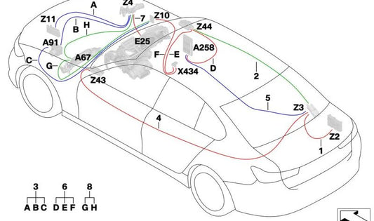 Module de réparation OEM EPS 61118720428 pour BMW G20, G20N, G21, G21N, G28N. Il remplace une partie du jeu de câble avant principal. BMW d'origine.