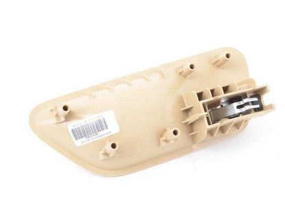 Maneta interior puerta izquierda OEM 51417279345 para BMW F30, F30N, F31, F31N, F34, F34N, F35, F35N, F32, F32N, F33, F33N, F36, F36N. Color beige veneto. Original BMW.