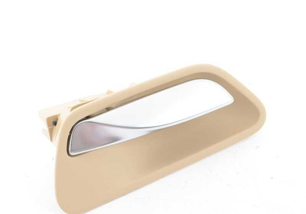 Maneta interior derecha de puerta OEM 51417279346 para BMW F30, F30N, F31, F31N, F34, F34N, F35, F35N, F32, F32N, F33, F33N, F36, F36N. Color beige veneto. Original BMW.