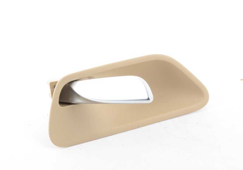 Maneta interior derecha de puerta OEM 51417279346 para BMW F30, F30N, F31, F31N, F34, F34N, F35, F35N, F32, F32N, F33, F33N, F36, F36N. Color beige veneto. Original BMW.