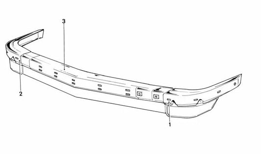 Paragolpes delantero izquierdo OEM 51111819863 para BMW E12. Compatible con todos los modelos: 518 (manual/automático), del 01/1974 al 06/1981. Repuesto original BMW.