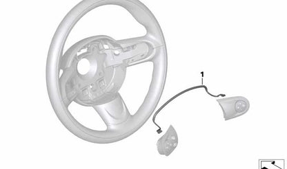 Cableado para mandos en volante (MFL) y levas de cambio OEM 61319241661 para MINI R55, R56, R57, R58, R59, R60, R61 (todos los modelos compatibles). Original MINI.