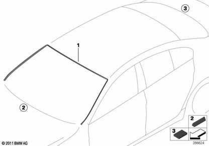Windshield cover for BMW 6 Series F06, F13 (OEM 51317227340). Original BMW