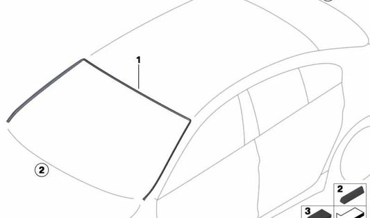 Cubierta embellecedora del parabrisas OEM 51317227339 para BMW F12, F13. Original BMW.