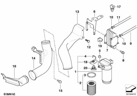 Kraftstofffilter für BMW 7 E38 -Serie (OEM 13327786646). Original BMW