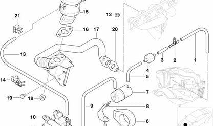 Solenoid valve for BMW 3 Series E36 (OEM 11721433458). Original BMW