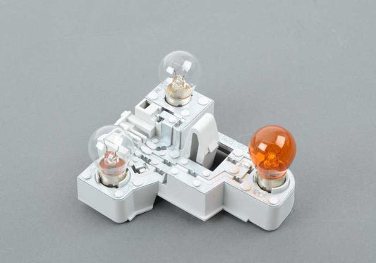 Portalámparas derecho intermitente blanco OEM 63216928382 para BMW E46. Original BMW.