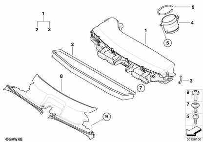 Innentorx M6x16 screw for BMW E83, E83N (OEM 13713402994). Genuine BMW.
