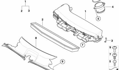 Conductor de aire para BMW X3 E83, E83N (OEM 13713402286). Original BMW