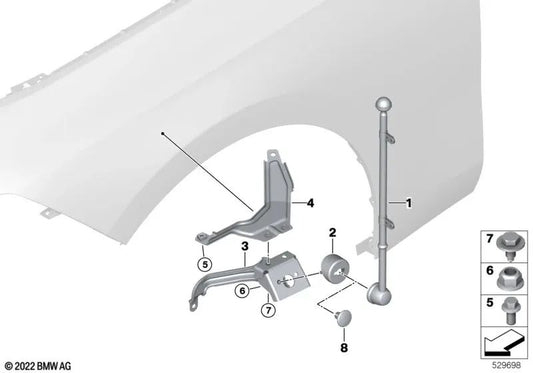 Parafuso hexagonal com BMW Tab 3 G20, G20N, G21, 5 G30N Series, G30N, G31, G31N, 6 G32 Series, 7 G11, G11N Series, G12, G12N, G70, Série 8 G14, G15, G16, X3 G01, X4 G02, X5 G05, X7 G07 (OEM 07119905812). BMW original.