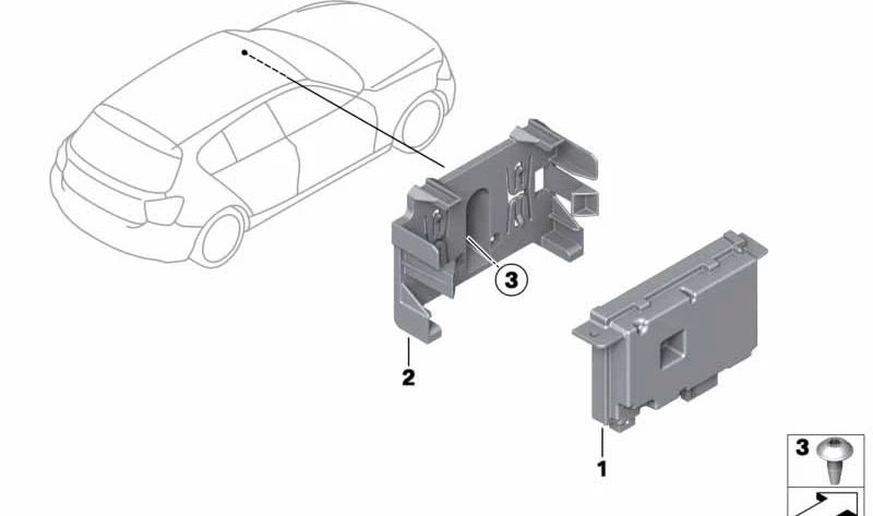 Unterstützung für die Steuereinheit für BMW F20, F21, F22, F23, F87, F30, F31, F34, F35, F80, F32, F33, F36, F82, F83 (OEM 66539232796). Original BMW