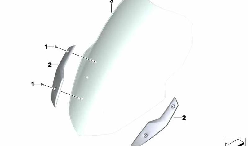 Right cover OEM 46637725164 for BMW Motorrad C 650 GT (K19) 2011-2020. Original BMW Motorrad.