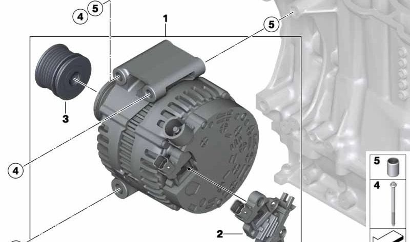 Generador OEM 12317575650 para MINI R56, R56 LCI, Clubman R55, Cabrio R57... y más. Original MINI.