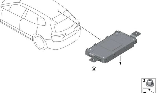Unidad de control techo panorámico OEM 61355A8E8F1 para BMW iX (I20). Compatible exclusivamente con BMW iX (I20). Recambio original BMW.