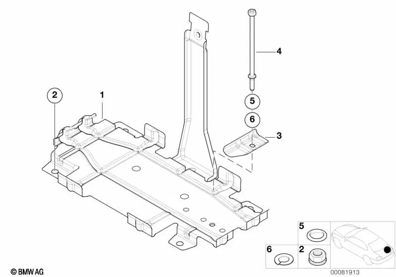 Vis hexagonale avec bride pour BMW Series 1 E81, E82, E87, E87N, E88, série 3 E46, E90, E90n, E91, E91n, E92, E92N, série 5 F11, F11n, X1 E84 (OEM 07147211160). BMW d'origine.