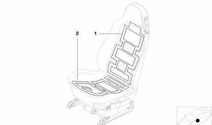 Resistencia calefacción asiento OEM 52108413881 para BMW Z3 {E36 Z3 1.9, 2.2, 2.2i, 2.5, 2.5i, 3.0} compatibles. Original BMW.