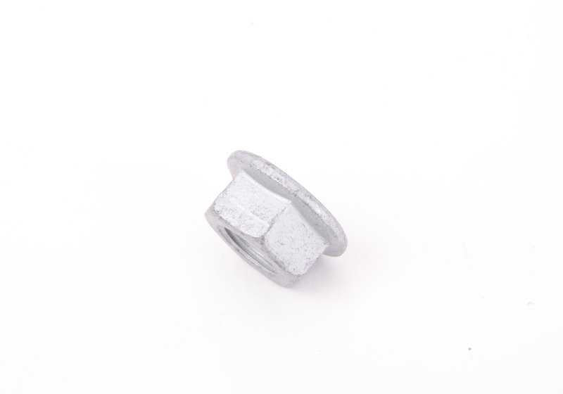 Hexagonal nut with flange for BMW 1 F40 series, F52, series 2 F44, F45, F46, U06, Series 3 E36, E46, E90, E92, E93, Series 5 E34, E39, E60, E61, Series 6 E63, E64, Series 7 E38, E65, E66, X1 F48, F39, X3 E83, X5 E53, E70, F15, F85, X6 E71, F16, F86, Z