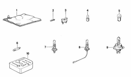 Ambar intermittent bulb OEM 63121356105 for BMW E21, E23, E28, R50. Original BMW.