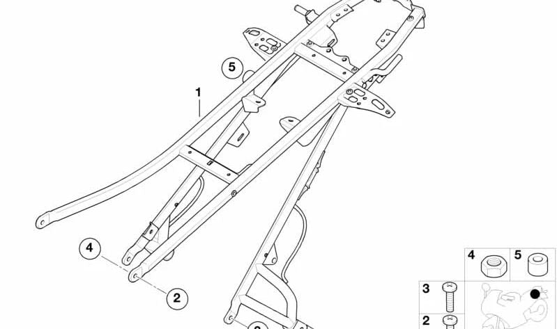 OEM rubber support 18211342283 for BMW motorcycles R1200GS, R1250GS, F800GS, C650GT... and more. Original BMW Motorrad.