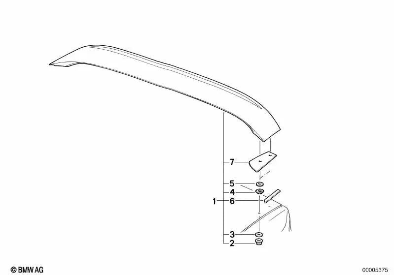 Folie derecha para BMW Serie 5 E34 (OEM 51712231668). Original BMW