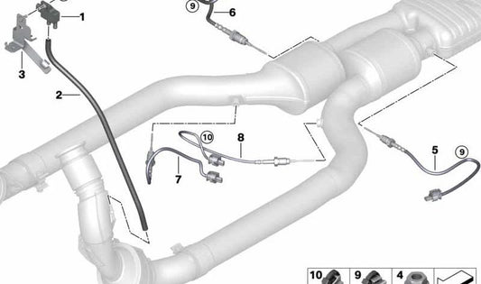 OEM connection tube 18328098774 for BMW F95, F96. Original BMW.