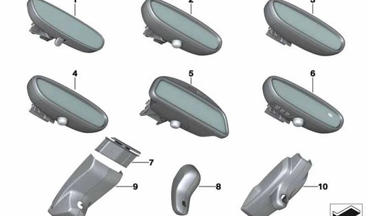 Arrière intérieur avec fonction non glissante et lumières LED OEM 51169869443 pour BMW F46, i3 (I01), i8 (i12, i15). BMW d'origine.