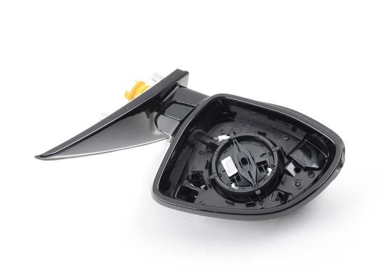 Retrovisor exterior izquierdo sin cristal con calefacción Shadow Line OEM 51167364001 para BMW F15 X5 (todos los modelos: sDrive25d, sDrive35i, xDrive25d, xDrive28i, xDrive30d). Original BMW.