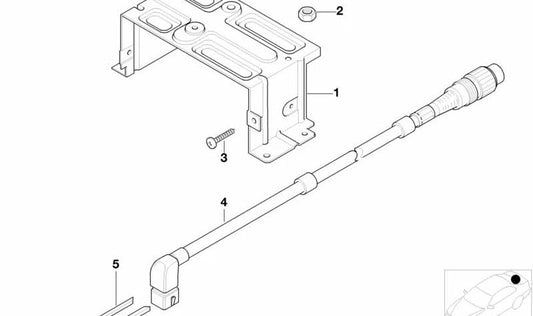 CD changer connection cable for various BMW models/series (OEM 65128407357). Original BMW