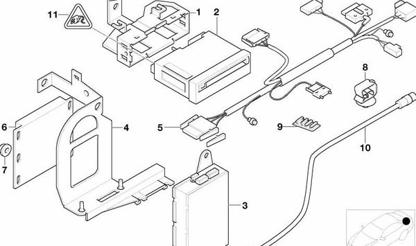 Cable de conexión para navegador OEM 61128377442 para BMW E39. Original BMW.