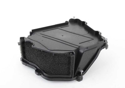 Tapa de carcasa con prefiltro OEM 64116987597 para BMW F01, F01N, F02, F02N, F04. Original BMW.