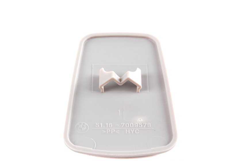 Tapa embellecedora del asa interior OEM 51167010926 para BMW E46 {316Ci, 318Ci}. Color gris claro. Original BMW.