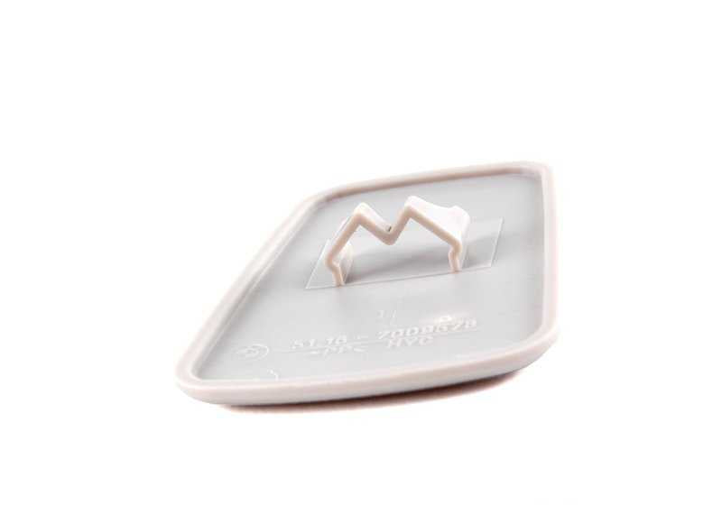 Tapa embellecedora del asa interior OEM 51167010926 para BMW E46 {316Ci, 318Ci}. Color gris claro. Original BMW.