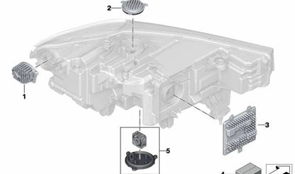 Kit de reparación de ventilador OEM 63119498642 para BMW F91, F92, F93, G14, G15, G16, G07. Original BMW.