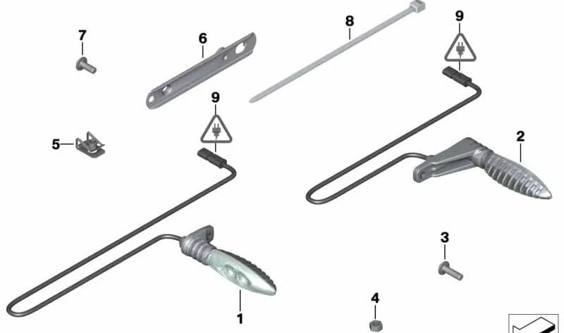 Soporte de intermitente delantero OEM 63138527941 para motos BMW F700GS, F800GT, F650GS, F800GS, F800GS Adventure. Original BMW Motorrad.