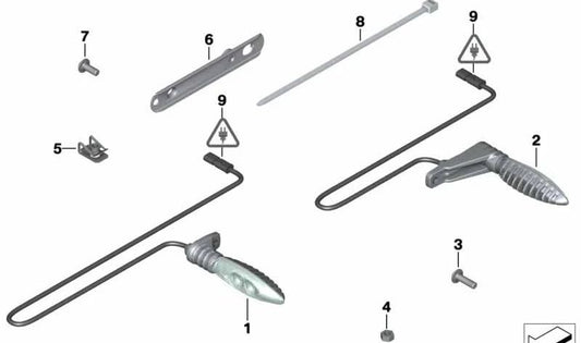 Soporte de intermitente delantero OEM 63138527941 para motos BMW F700GS, F800GT, F650GS, F800GS, F800GS Adventure. Original BMW Motorrad.