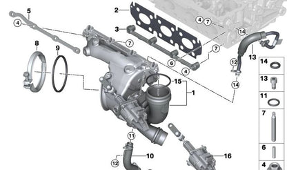 Junta de escape colector OEM 11628645883 para MINI F54, F55, F56 (Cooper con motor B38). Original MINI.
