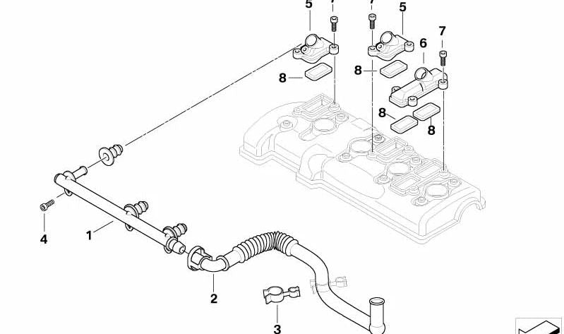 Tapa pequeña OEM 11127674650 para motos BMW K1200S, K1300S, K1200R, K1300R, K1200GT, K1300GT. Original BMW Motorrad.