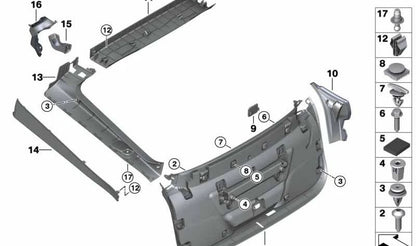 Tornillo con cabeza redonda y reborde OEM 07147143279 para BMW E91 316d, 316i, 318d. Compatible con modelos de 2008 a 2012. Original BMW.