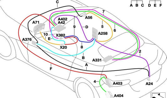 Cabo Ethernet para BMW G29 (OEM 61118718080). BMW original